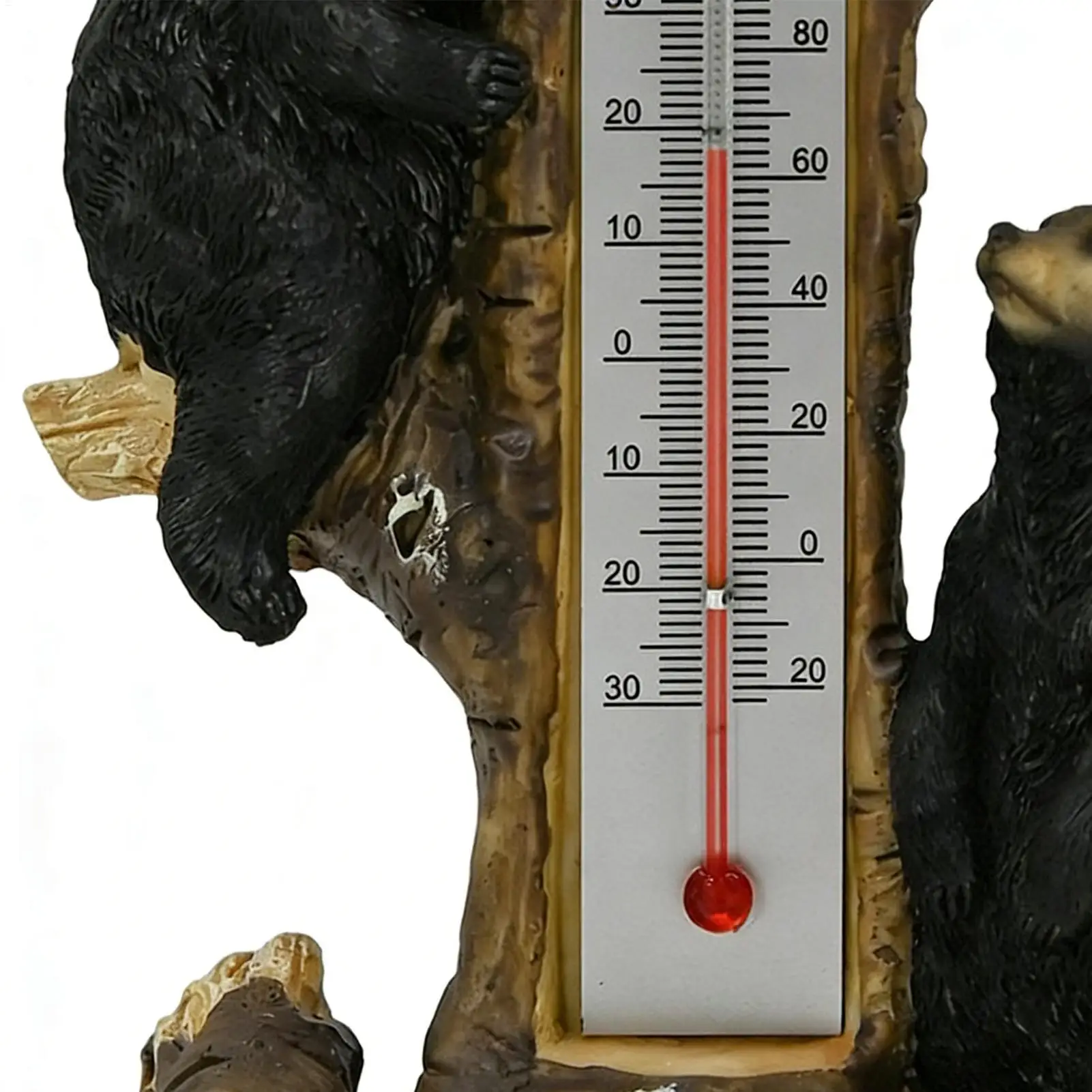 

Outdoor Temperature Gauge Double Scale Indicators Bears On Tree Temperature Monitor For Balcony Garage Lawn Porch Garden