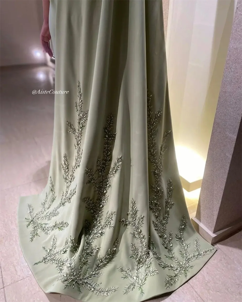 Cathy Green Satin Modest Wedding Dresses Elegant Sleeveless Lace Embroidery vestidos de noche Floor-length Formal Evening 2024