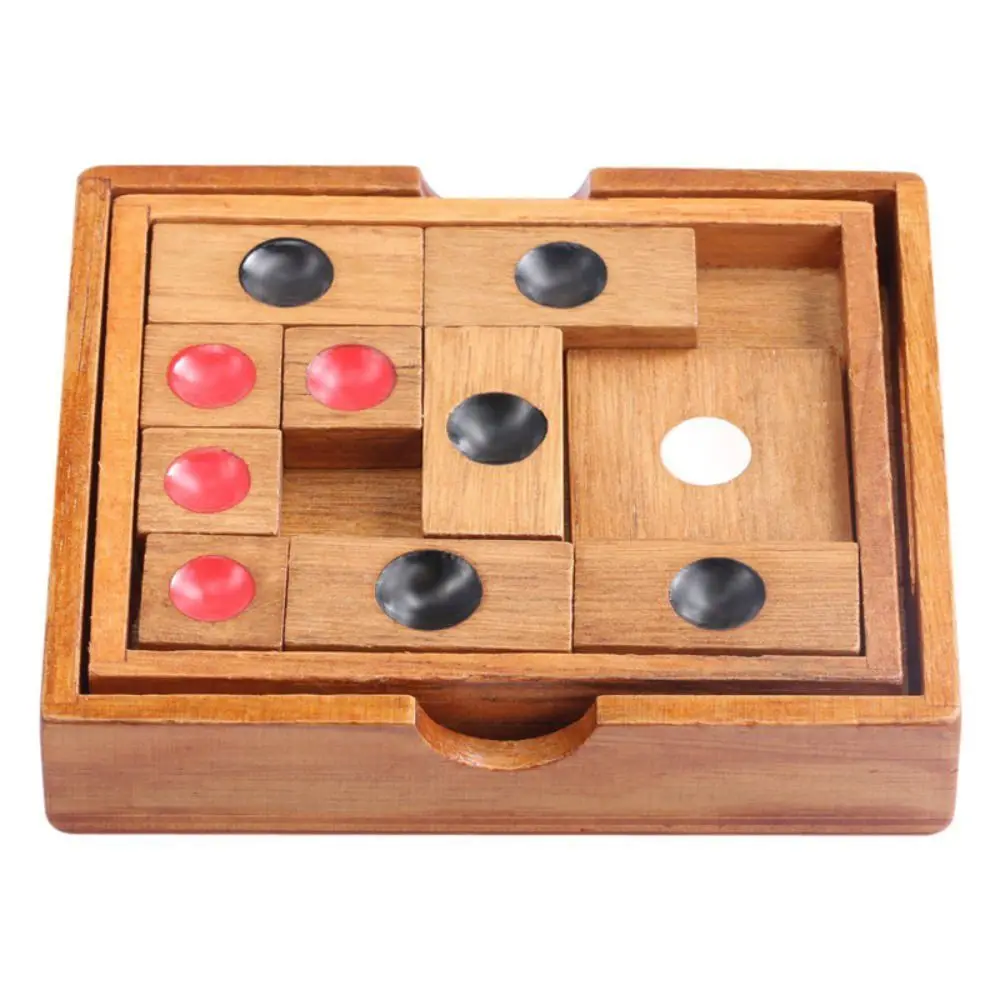 Klotski Holzschieber-Fluchtpuzzle, Schiebepuzzle, Huarong-Straße, chinesisches Huarong-Schiebepuzzle, klassischer Spielwürfel, Familienspiel