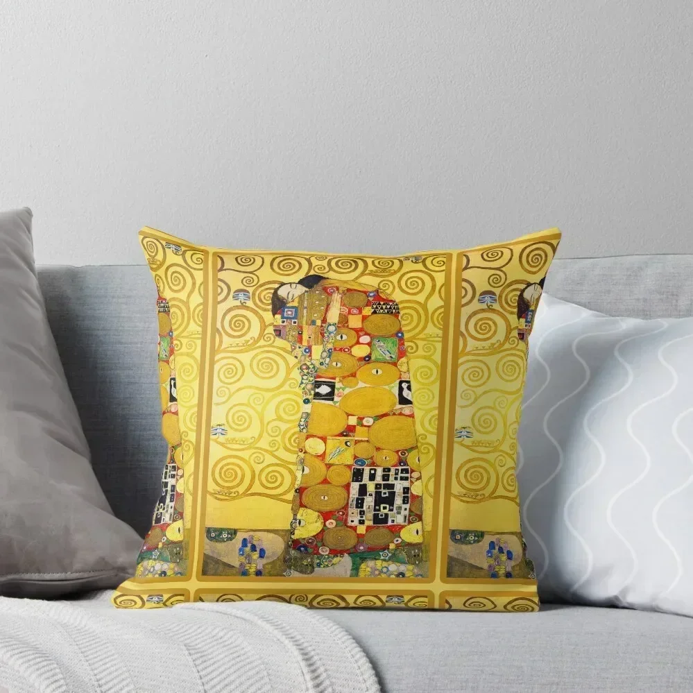 El beso y la abrazo de Gustav Klimt The Hug Throw Pillow almohada ornamental cojín para sentarse suministros de Navidad almohada