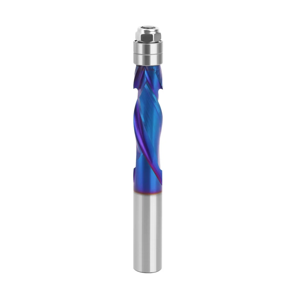 12 or 12 Steel CNC Router Bit with For Nano Blue Coating for Smooth Cutting and Extended Tool Life in Woodwork