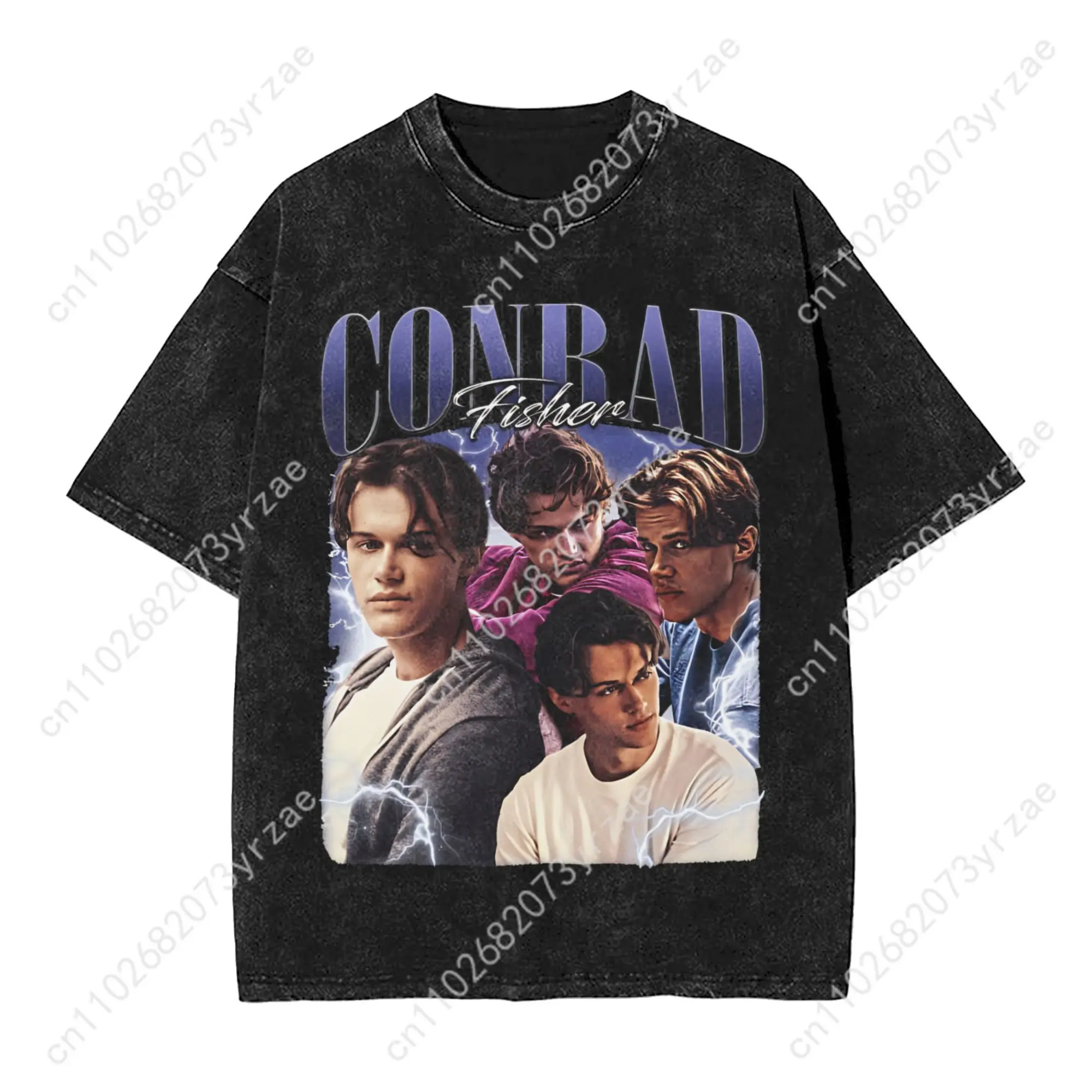 The Summer I Turned Pretty 레트로 워시 티셔츠 남녀 공용 고품질 면 반팔 패션 티셔츠 부드럽고 통기성 좋은 상의