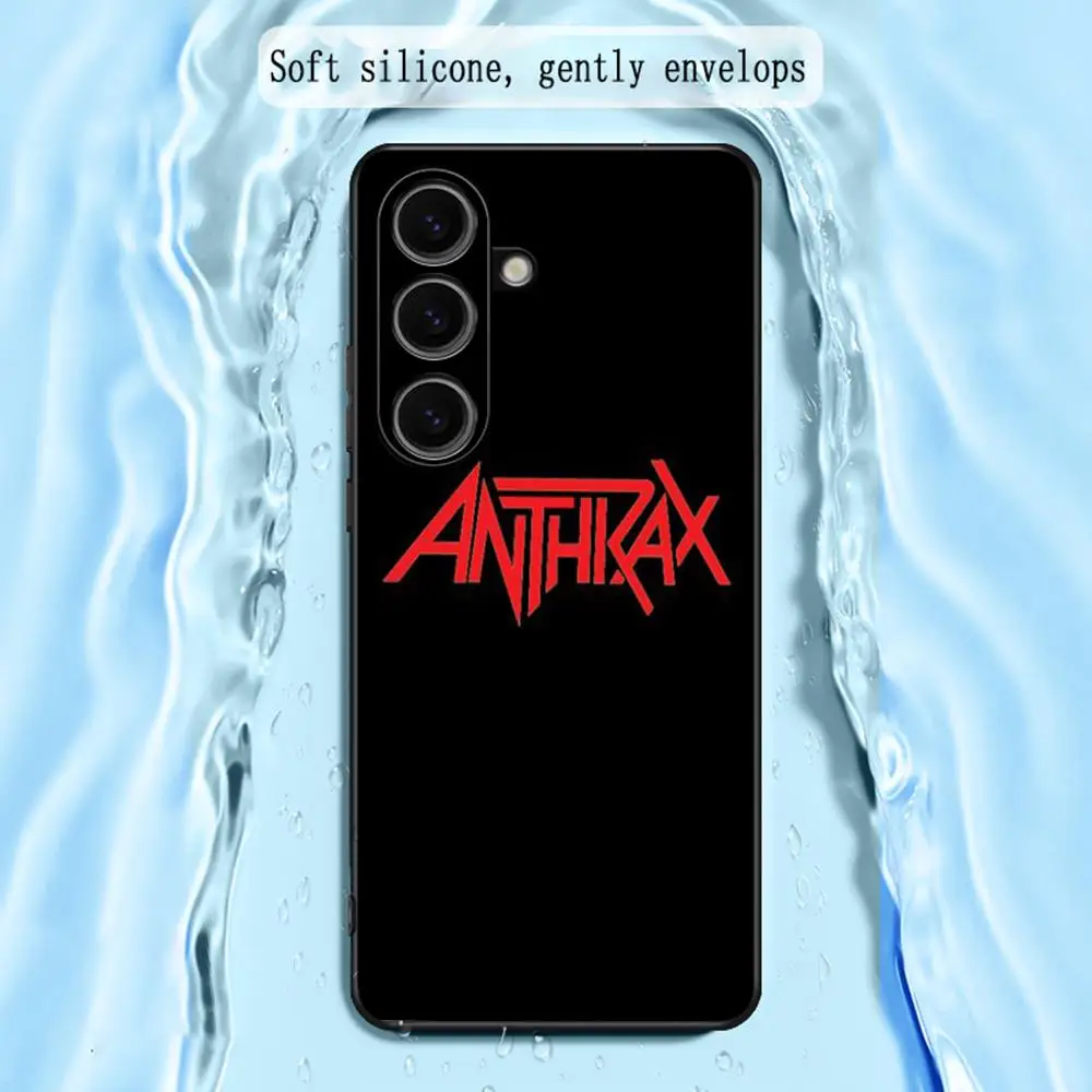 Anth-raxEs Hip Hop Rock ins Phone Case For Samsung Galaxy S25 S24 S23 S22 S21 S20 Plus Ultra Note20 Limited Soft Black