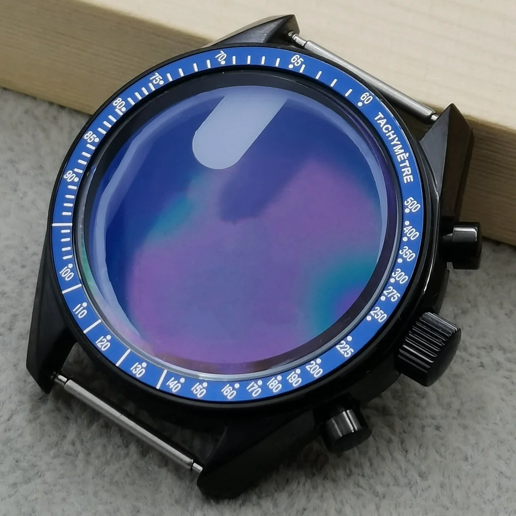 High Quality VK63 case 39.7mm moonswatch metal case chronograph case bezel,VK63 Fashion Business watch sealed back moon watch