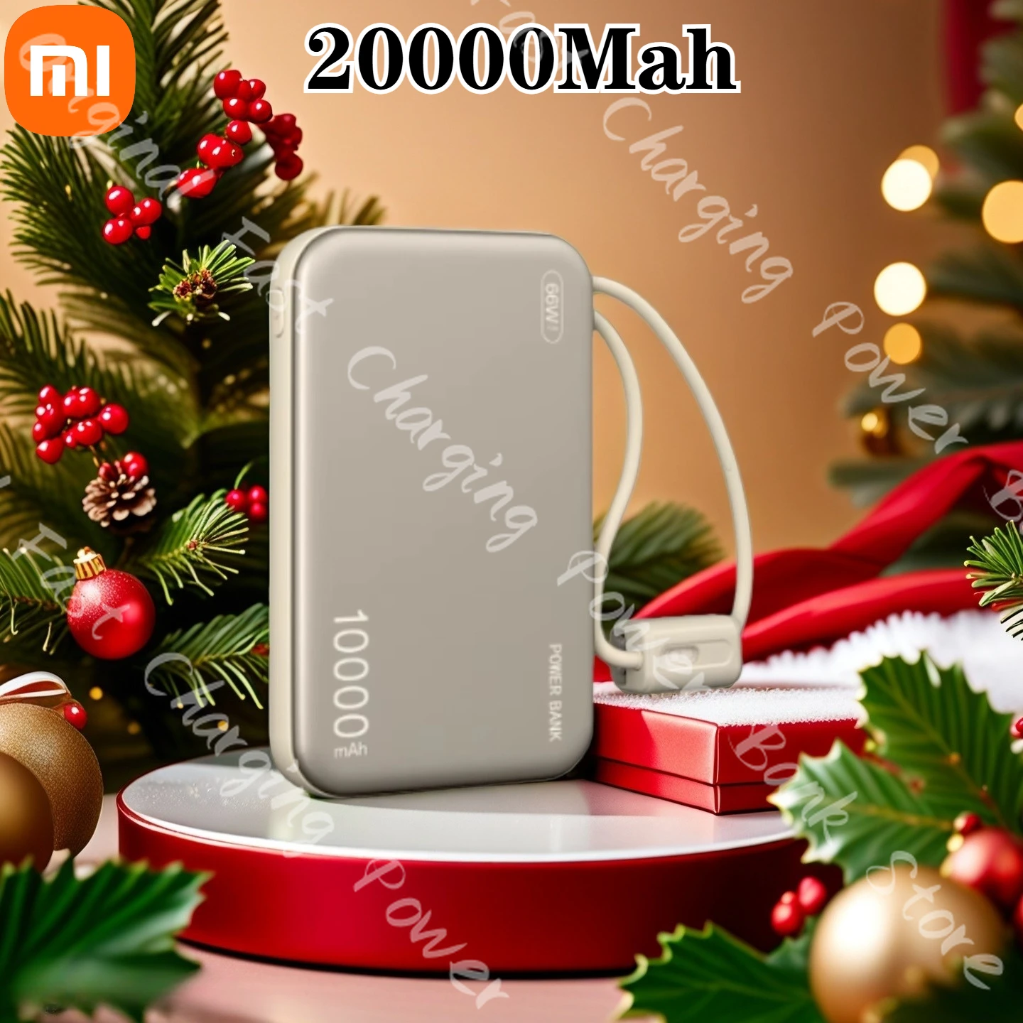 Xiaomi جديد صغير رقيق محمول 20000 مللي أمبير قوة البنك سعة كبيرة 66 واط شحن سريع للغاية بطارية خارجية آيفون سامسونج