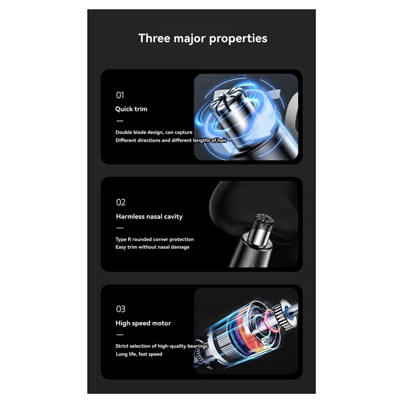 A05G-Electric Trimmer Combo For Nose Hair And Eyebrows - Convenient Grooming For Men And Women