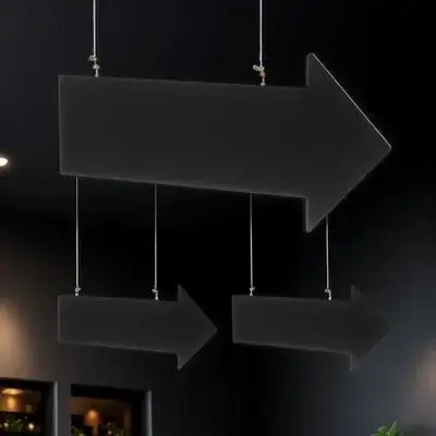 

3pcs Wooden Arrow Sign Hanging Board Indicator for Cafe Bar Pub Decor DIY Wood Blackboard Style Easy Hanging Rope Included
