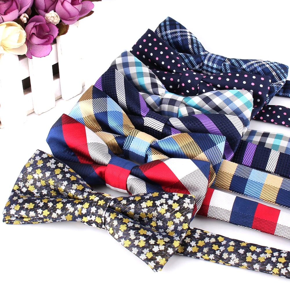 

Plaid Bow tie For Groom Fashion Check Bow tie For Men Women Bow knot Adult Wedding Bow Ties Cravats Groomsmen Cotton Bow ties