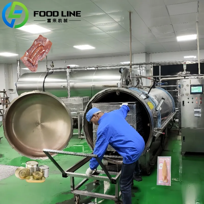 Sterilizzatore commerciale ad alta temperatura Attrezzatura per storta di livello industriale per la lavorazione degli alimenti