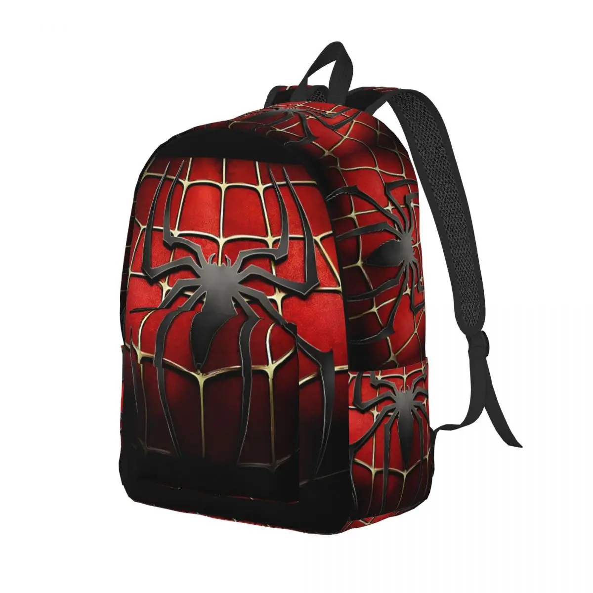 Spider-Chest Spiderman Spiderverse Superhero Backpack Men Fashion Student Hiking Travel Daypack Laptop Shoulder Bag with Pocket