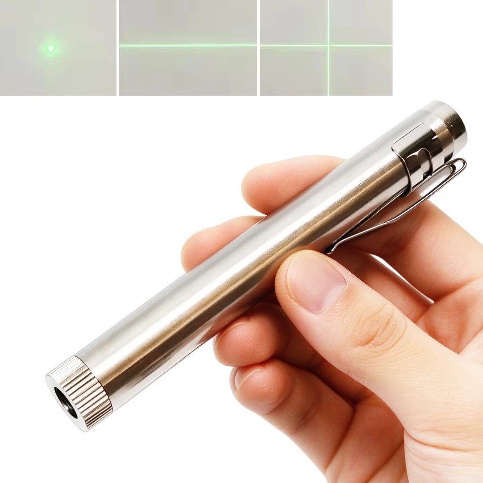 532nm Green USB Laser Dot/Line/Cross Focusable Handheld Stainless Steel Module Woodwork Positioning