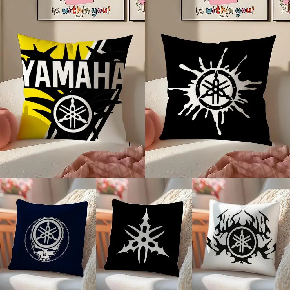 Motorcycle Racing Y-YamahaS Cushion Cover Linen Pillowcase Cover Soft Decor for Sofa Home Room