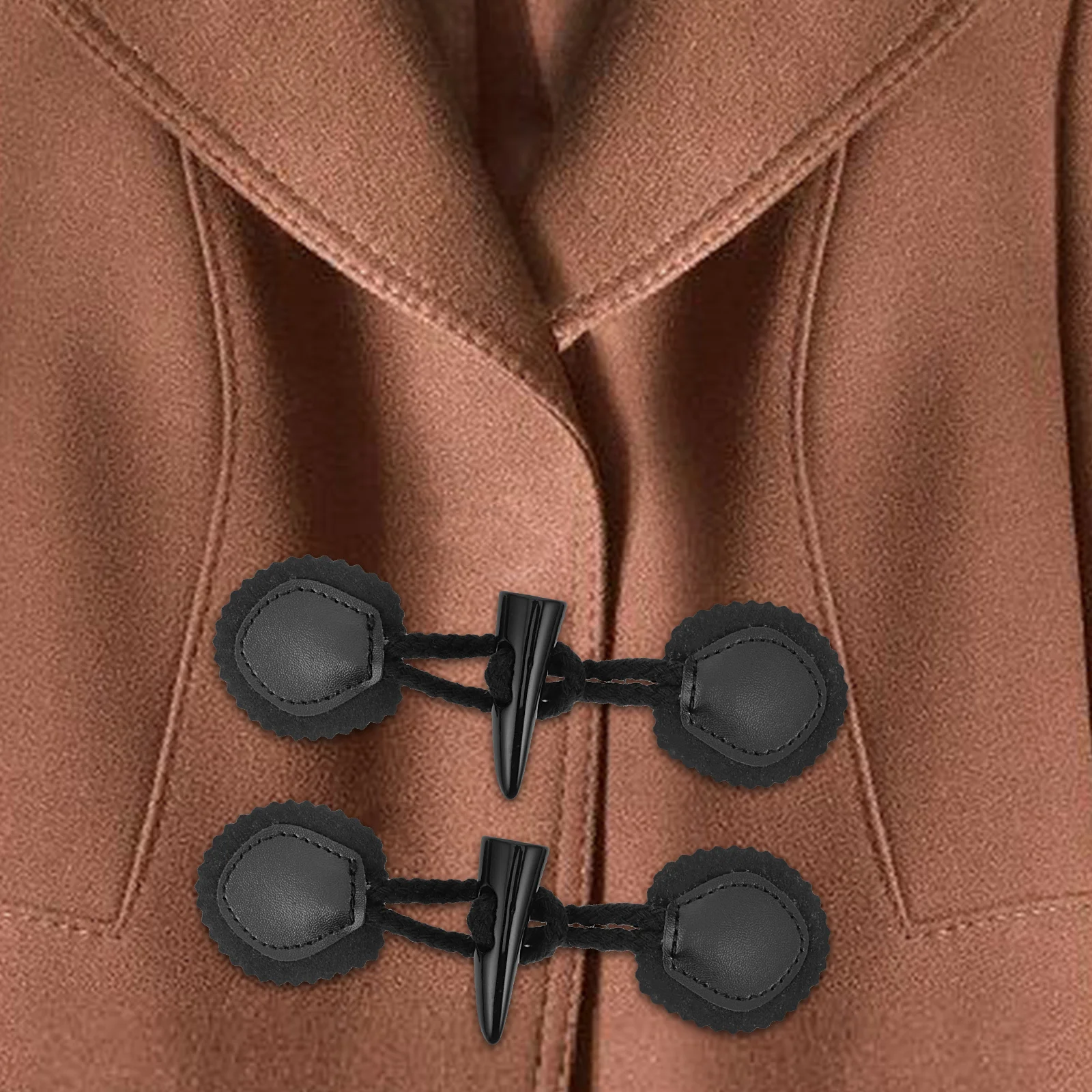 

Retro Clothes Toggle Buttons Pu Coat Fastener Replacement Sewing Buckles For Jackets Cardigans Diy Decoration