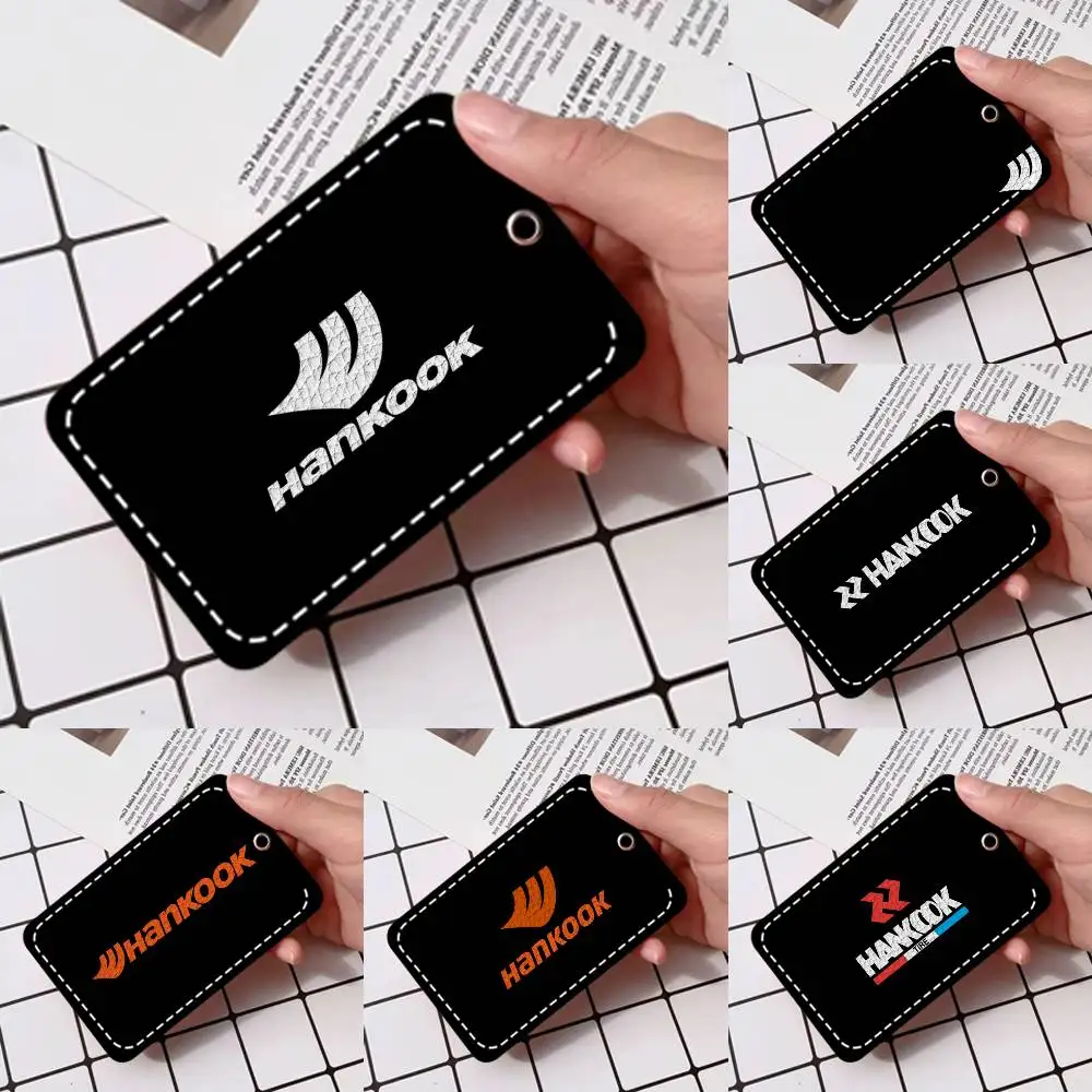 

Держатель для карт Hankook, подходит для кредитных карт, проездных билетов, прямоугольный брелок из мягкой кожи, защитный чехол