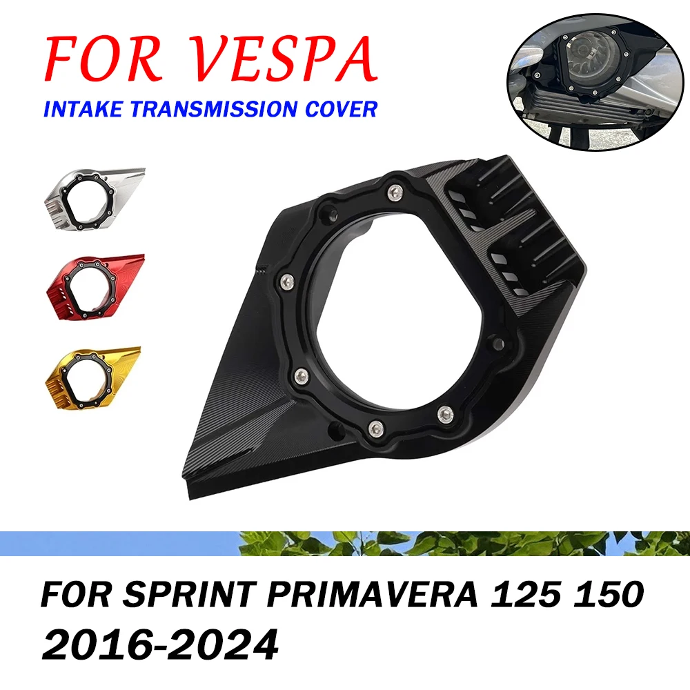 Motorcycle Transmission Gear Cover Engine Clutch Intake Transparent For Vespa Primavera 150 Sprint 150 2023 2024 Accessories