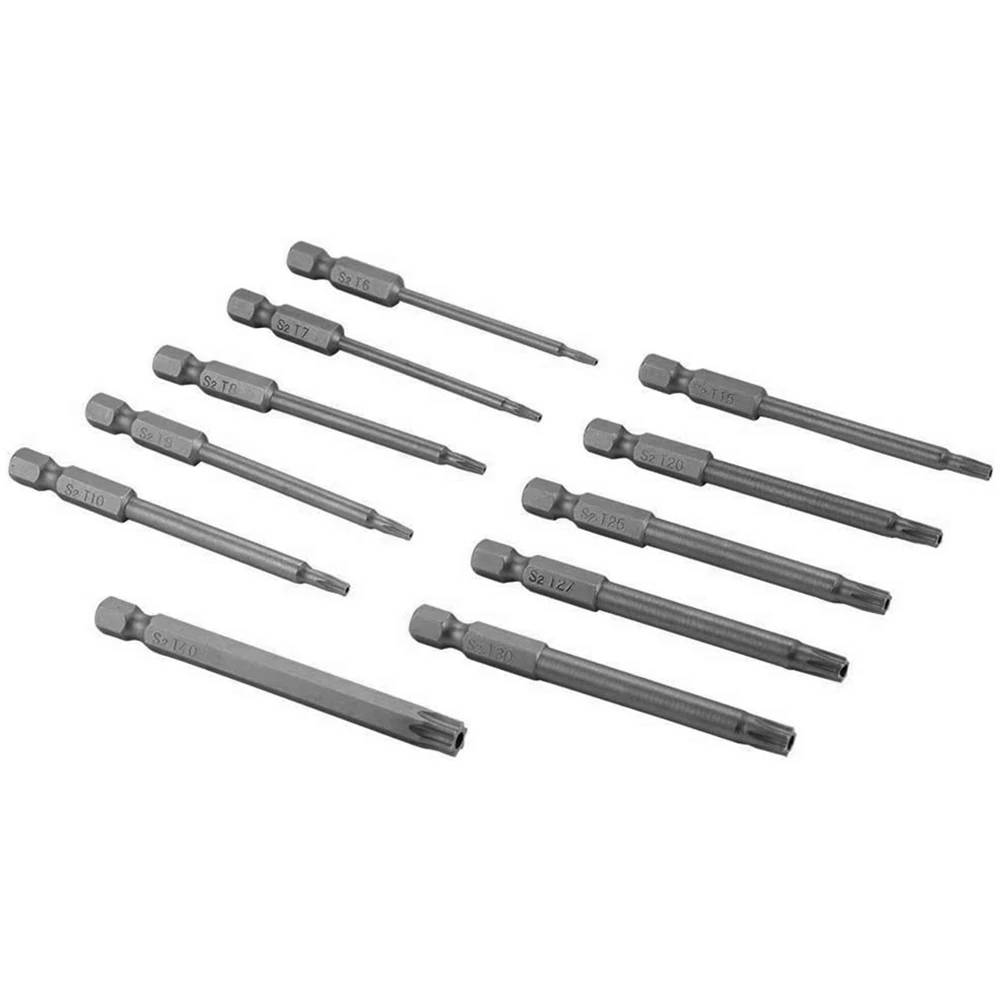 Torx Screwdriver Bit Magnetic Head Screwdriver Set /T7/T8/T9/ T15/T20/T25/T27/T30/T40 75mm Extra Long Power Tool Part