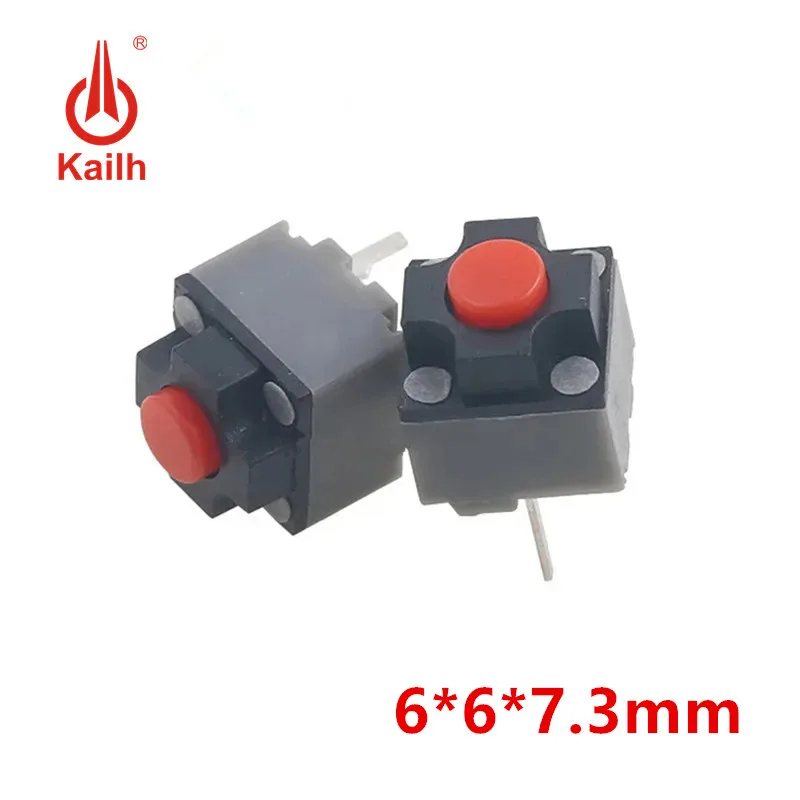 10Pcs 6*6*7.3 4.3mm 9.5mm Kailh square silent micro switch Mute switch can replace a rectangle micro switch 6X6X7.3mm 4.3mm