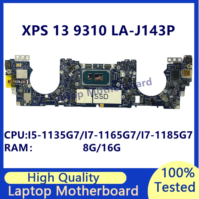 

Оригинальная материнская плата для ноутбука Dell 9310 с фотографией/CN-0JRYYW/I7-1185G 7 CPU 8G/16G, 100% протестирована