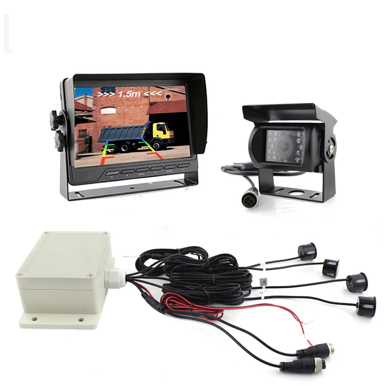 Waterproof 24V 7 Inch Backup Camera Truck Car Parking Sensor System