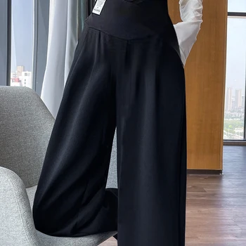 한국 스타일 임산부 바지, 루즈한 뱃살 바지, 저층 캐주얼, 임신 겉옷, 겨울 용수철 가을 