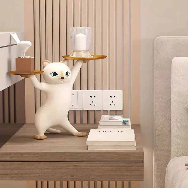 YuryFvna смоляный поднос для кошки, фигурка, очаровательная танцевальная забавная статуя кошки, поднос для дома, спальни, офиса, входной стол, декор, скульптура кошки YuryFvna смоляный поднос для кошки, фигурка, очаровательная танцевальная забавная статуя кошки, поднос для дома, спальни, офиса, входной стол, декор, скульптура кошки