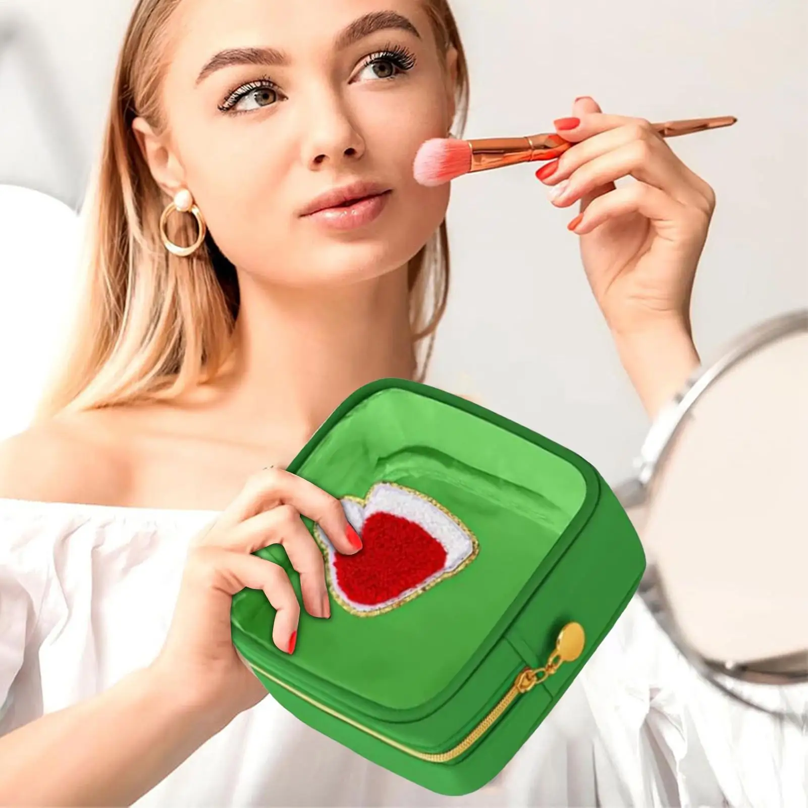 Christmas Zipper Bags Zipper Cute Organizer Purse Travel Cosmetic Bag For Packing Men Women Lady Student Dorm Apartment Hotel