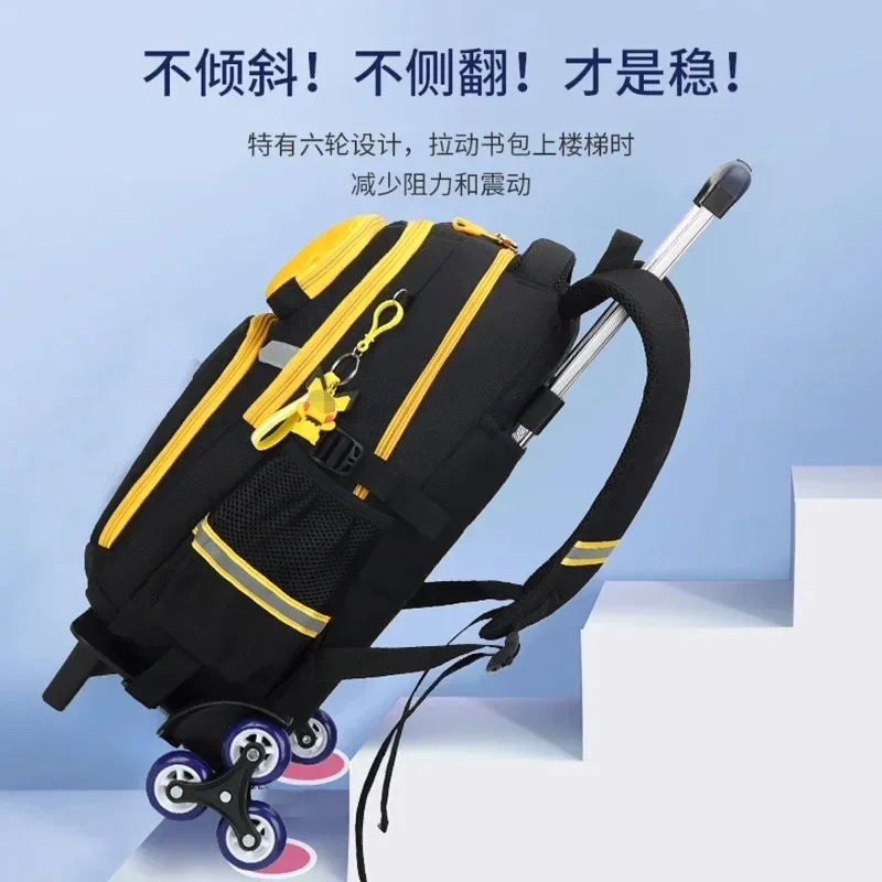 TAKARATOMY Trolley Backpack Stairs Climbing Student Lightening Backpack Travel Laptop Bookware Storage Tote Bag Children Gift