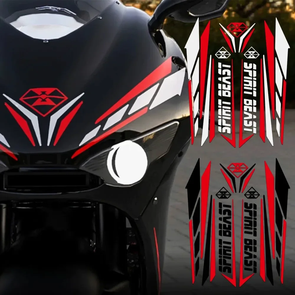 1 SET Reflective Motorcycle Head Windshield Moto Helmets Fuel Tank Body DIY Accessories Decal For Honda Kawasaki Voge Aprilia