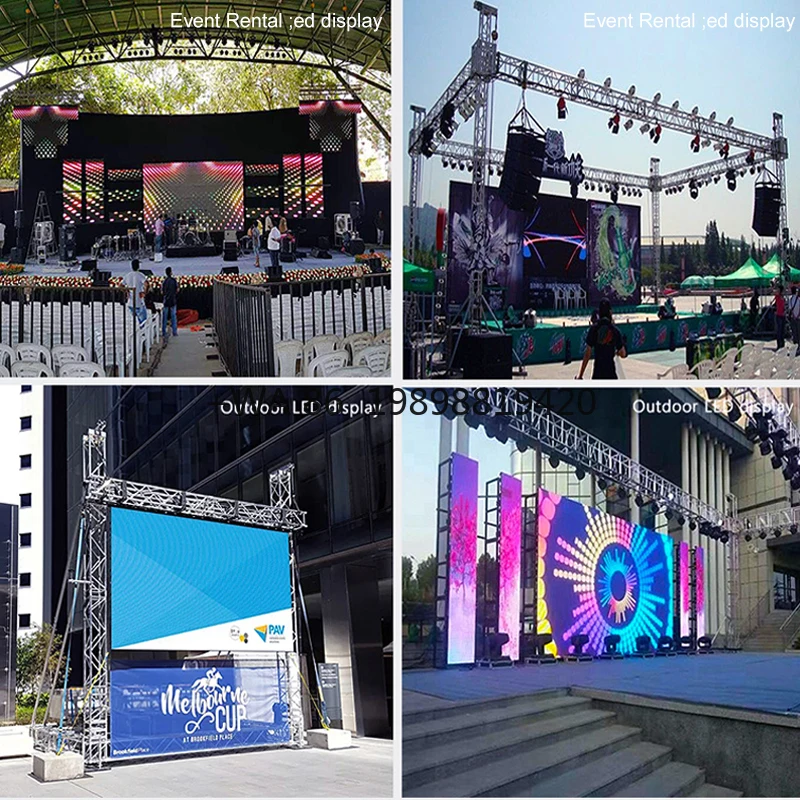 Seamless Splicing Aluminum LED Video Screen Indoor/Outdoor P1.9 2.6 2.9 for Shopping Mall Stage Events Rental P3.91 LED