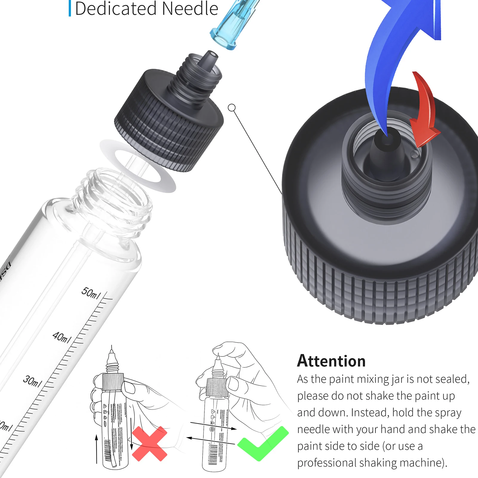 DSPIAE PT-AB Wash Free Airbrush Set Model Spray Painting Tool Hobby DIY Coloring Kit for Miniature Craft Art