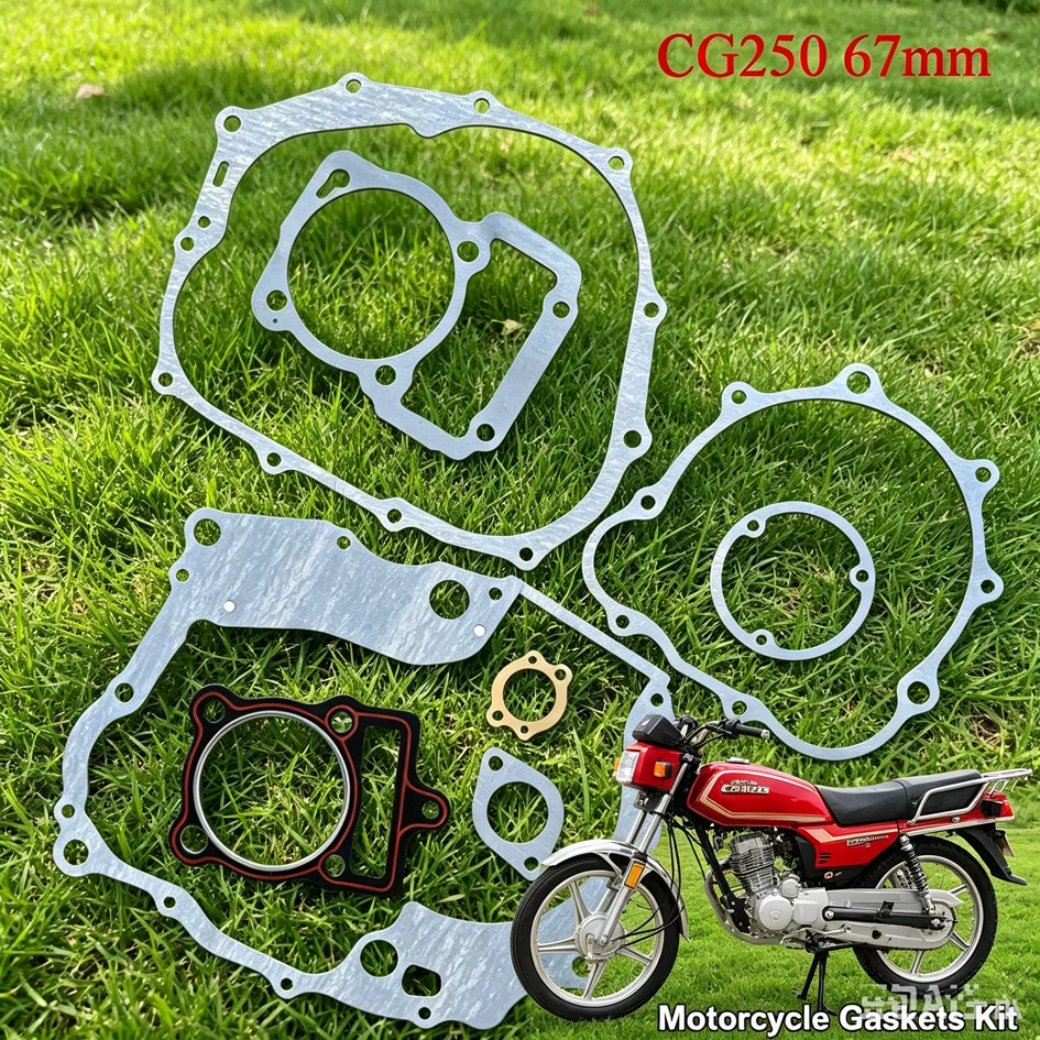 Motorcycle Gaskets Kit for Honda Lifan Loncin Dayang Suzuki HJ125 CGL125 GN125H CG125cc-250cc Motorbike Engine Crankcase Gasket