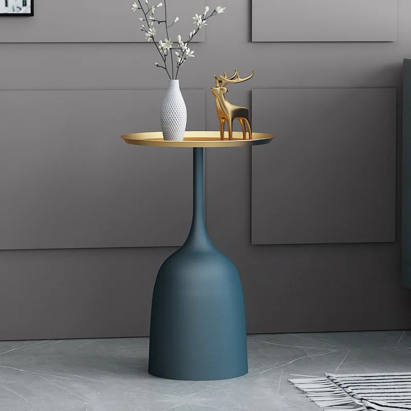 

Nordic Design Green Metal Small Living Room White Marble Modern Coffee Side Table