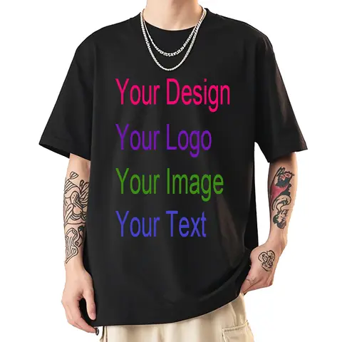 남자를위한 자신의 메시지 Tshirt 사용자 정의 텍스트 이름 Tsihrts 맞춤형 코튼 남성 T 셔츠 패션 새로운 T-셔츠 십대상의