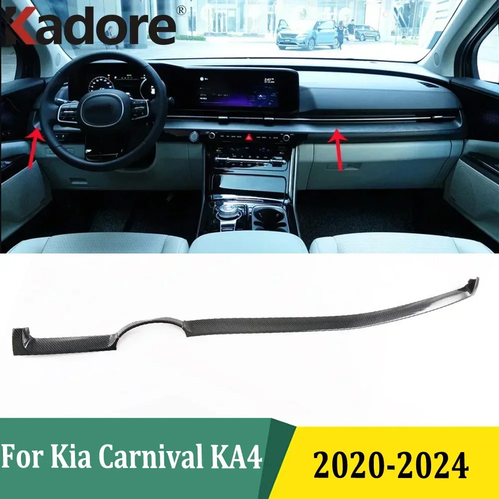 

For Kia Carnival KA4 2020 2021 2022 2023 2024 Carbon Fiber Center Console Trim Instrument Strip Car Styling Interior Accessories