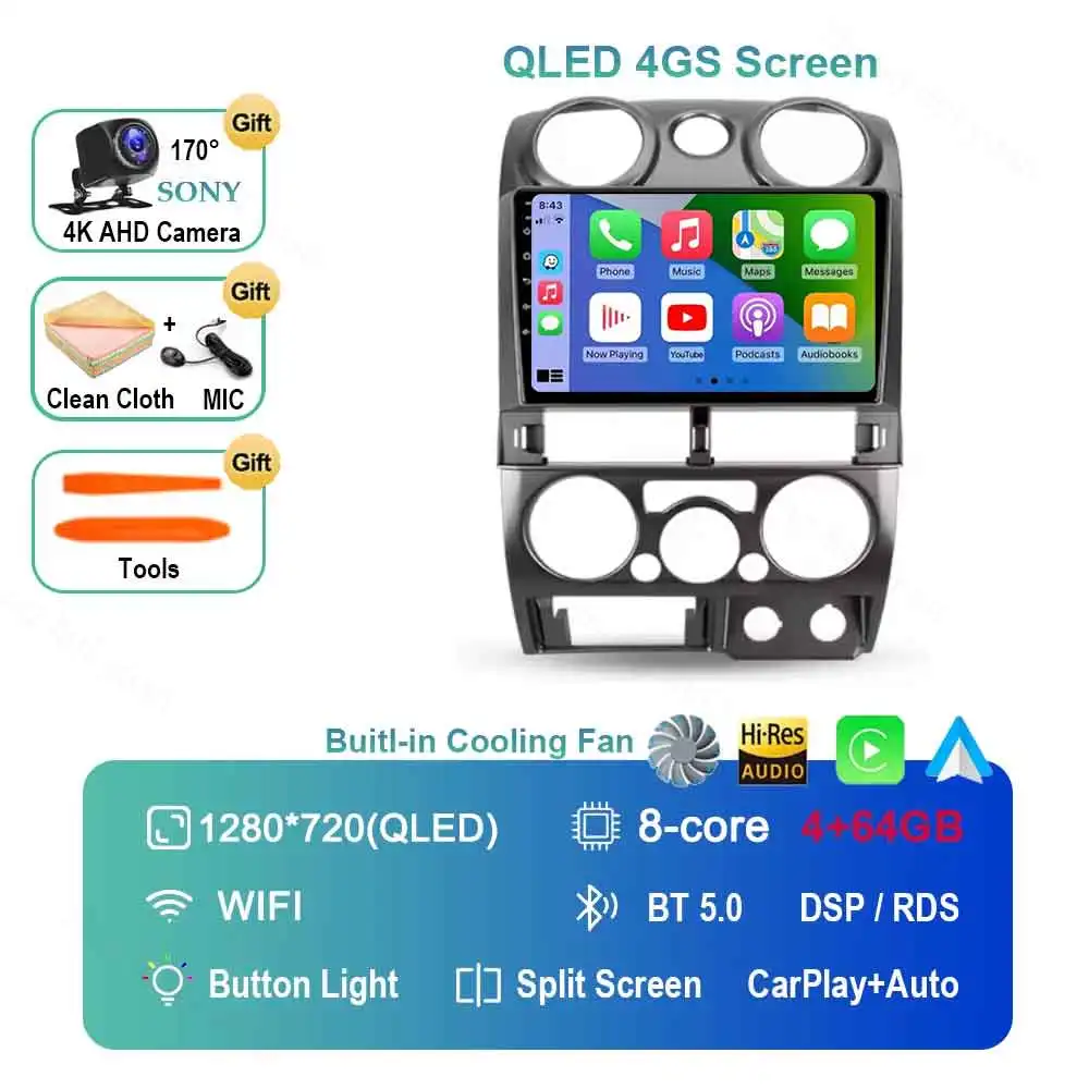 Android 15 Voor Chevrolet Colorado 2006-2012 Voor Isuzu D-MAX MU-71 2008-2012 Carplay Auto 2K Scherm autoradio Multimedia WIFI