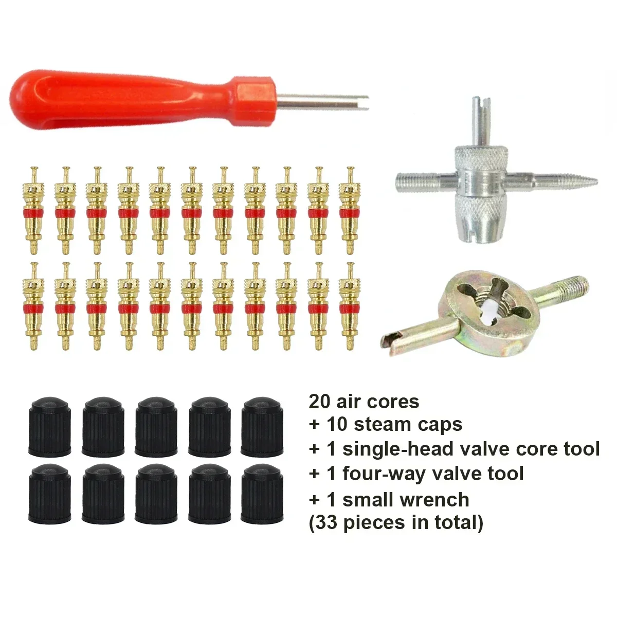 Car Bicycle Slotted Handle Tire Valve Stem Core Remover Screwdriver Tire Repair Install Tool Kit Auto Motorcycle Accessories