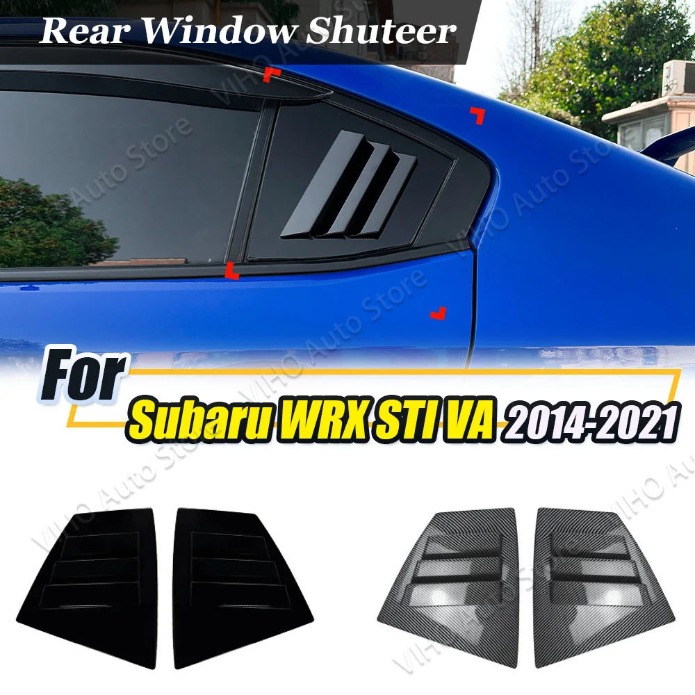 

Для Subaru WRX STI VA 2014-2021 автомобильное заднее окно, боковое вентиляционное отверстие, жалюзи, накладка, наклейка, автомобильные аксессуары, глянцевый черный