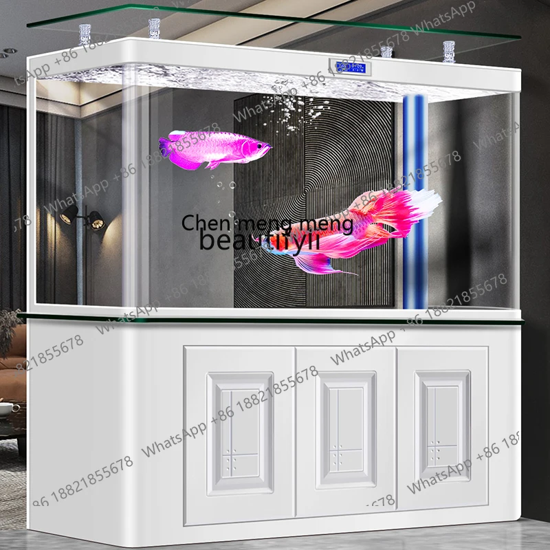 E153 Explosion-proof glass fish tank medium and large bottom filter hot bending aquarium household, ecological water change new