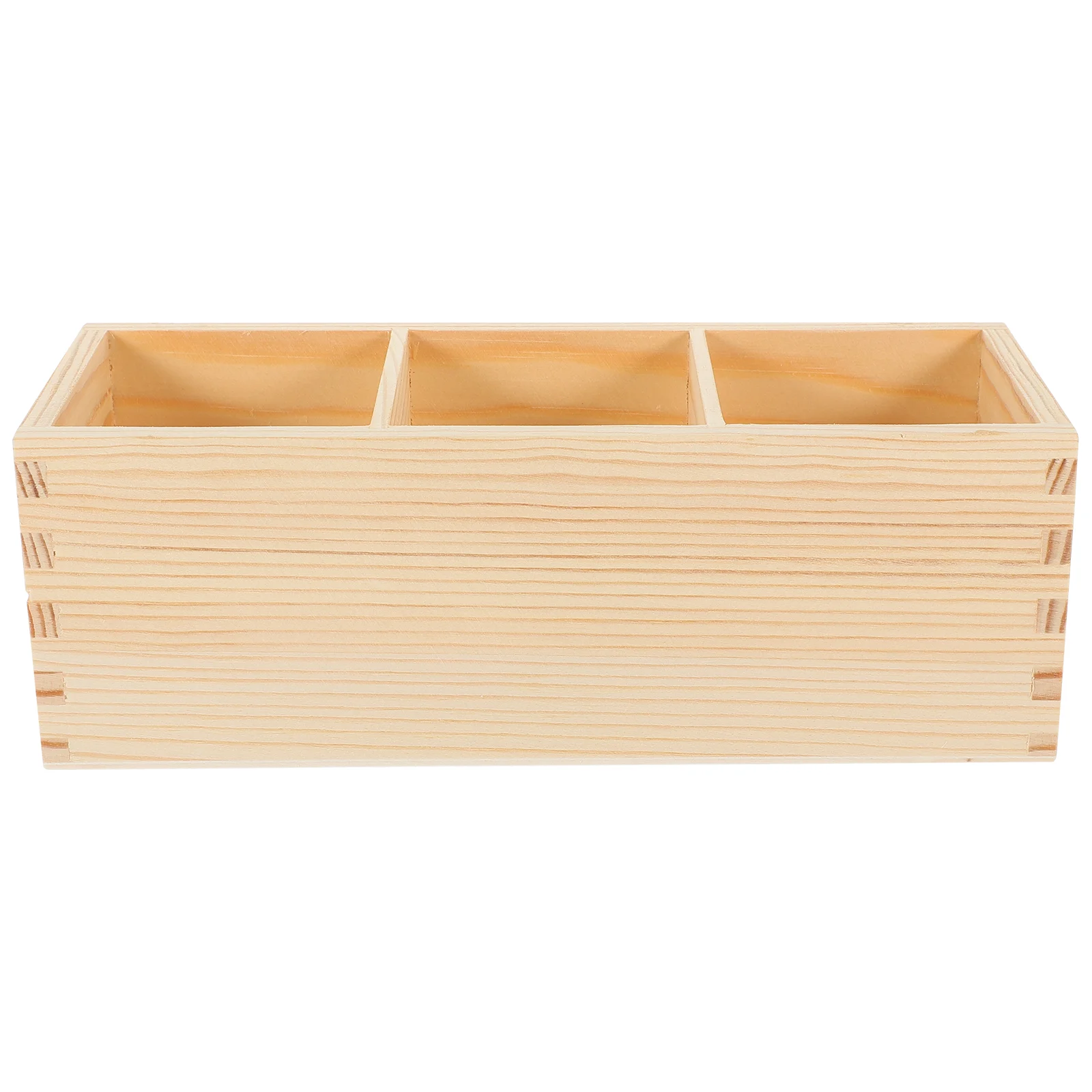 Wooden Multi-grid Pen Holder Pencil Cup Organizer Stationery Rack Desk Cosmetics