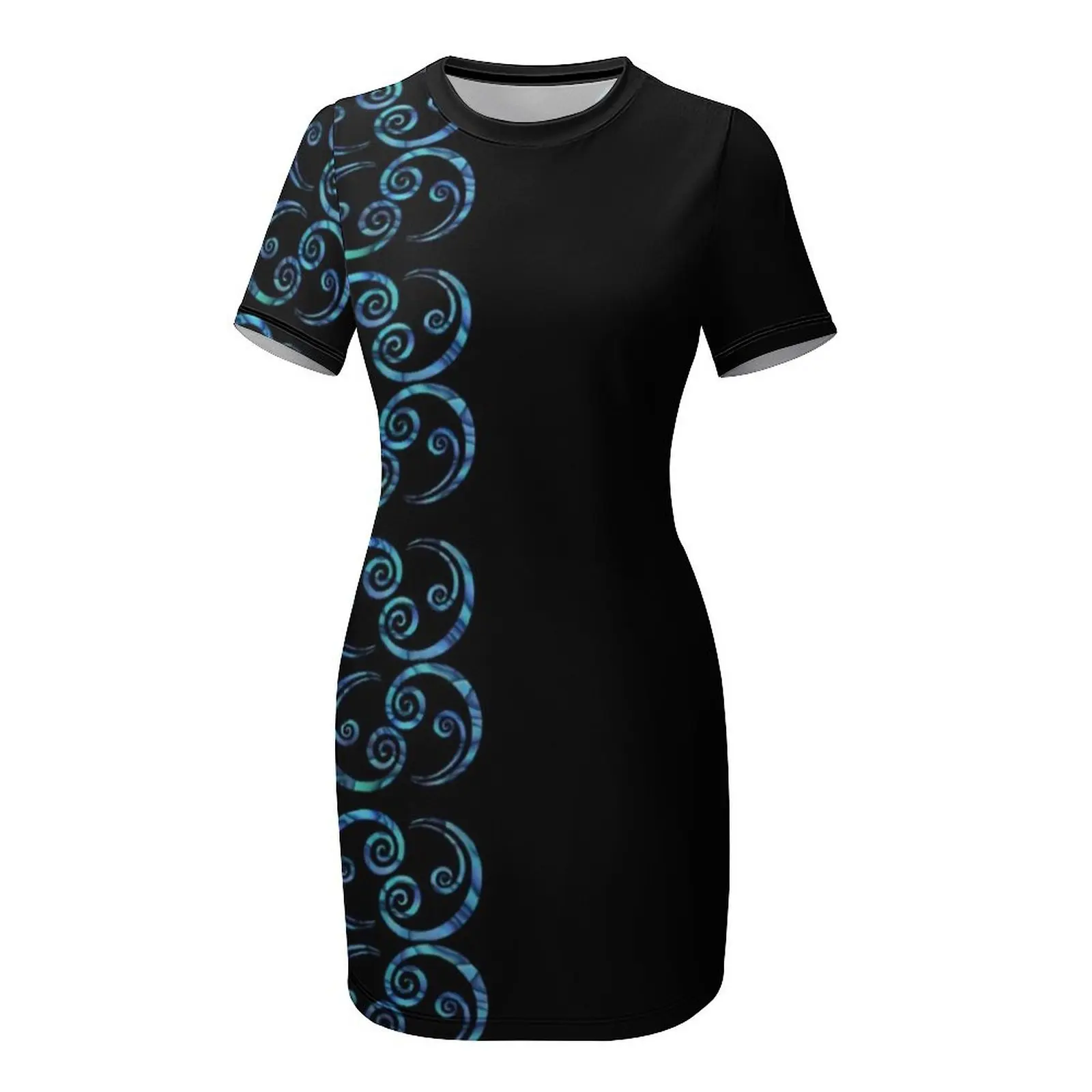 Double koru line Short-Sleeved Dress dress party evening elegant luxury celebrity Dress vintage prom clothes