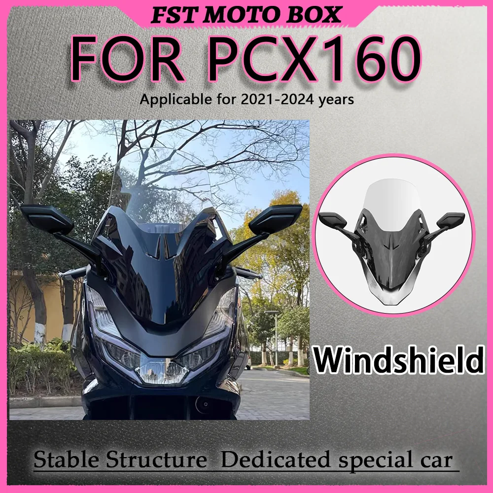 FOR PCX160 Full-Lock Steering Forward-Mount Windshield Kit Smooth Ride No Scraping Or Interference Tested Optimal Performance