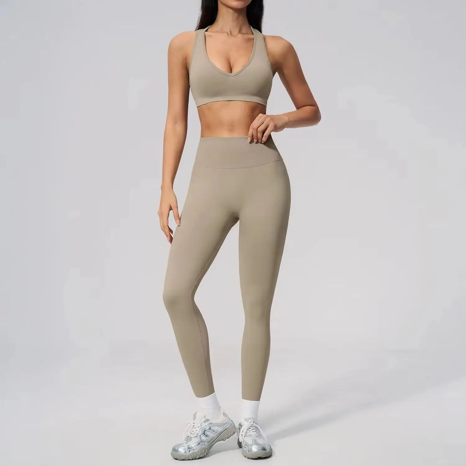 Seamless 2PCS Yoga Clothes Women's Tracksuit Athletic Wear Pilates Fitness Set Gym Workout Sets Push Up Sports Bra Leggings Suit