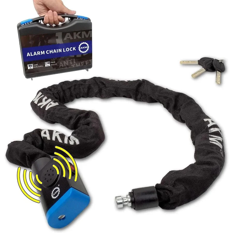 

Безопасная сигнализация 80 дБ, длина 4 фута, 120 см, противоугонная, сверхмощная цепная цепь для мотоцикла, замок 3, 8 дюймов, 10 мм, толщина, устойчивые к атмосферным воздействиям, прочные цепи с 3