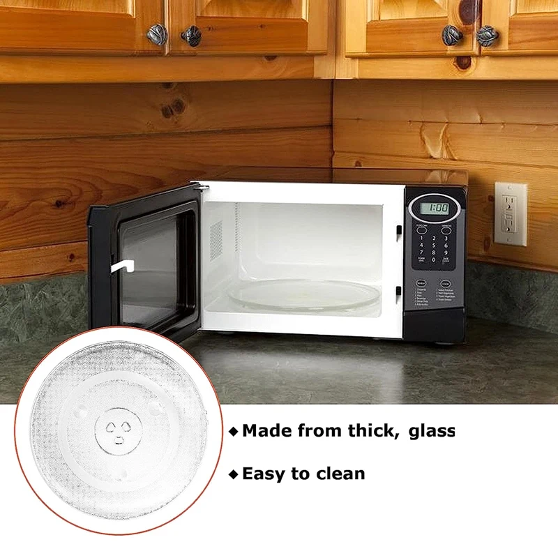 Nova placa de vidro universal para micro-ondas, 12.5 polegadas, placa giratória de vidro para micro-ondas, substituição para kenmore, panasonic
