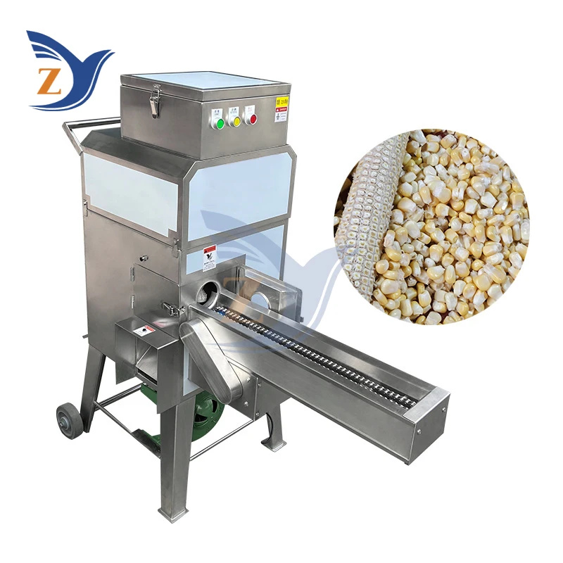 Electric Corn Sheller Machine Large Commercial Automatic Thickening Stalk Separator Depth Adjustable Grain Thresher Efficient