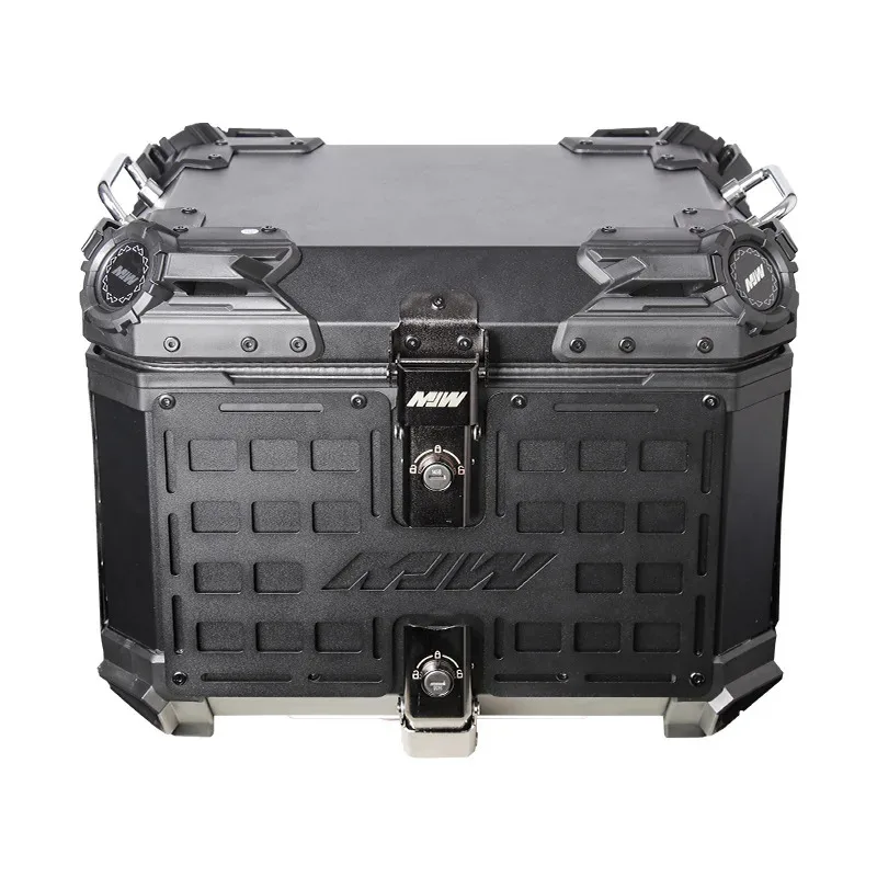 Factory Hot Selling 55L 45L Motorcycle Trunk Rear Lage Top Case Tool Box Storage Topcase Toolbox Tail Travel Topbox Aluminum Wat