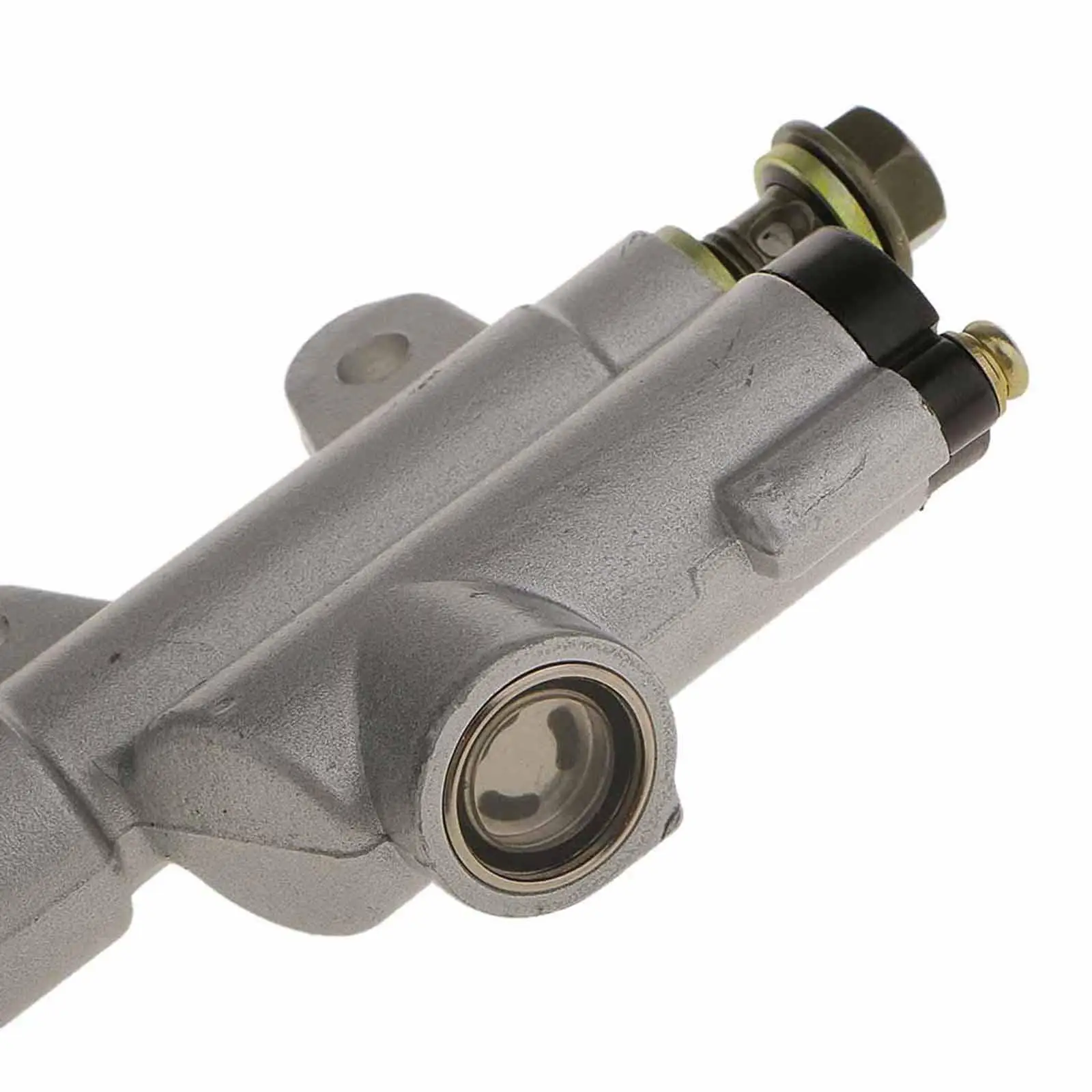 Rear Brake Pump Metal Hydraulic Master Cylinder 14mm Bore for Motorcycle Pit Bike ATV Fluid Reservoir