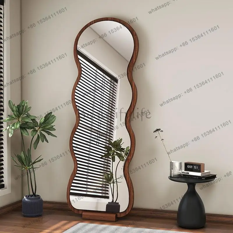 Wavy Create Mirror Korean Style Dressing Minimalist Full Body Mirror Living Room Accessories Spiegels Living Room Decorations