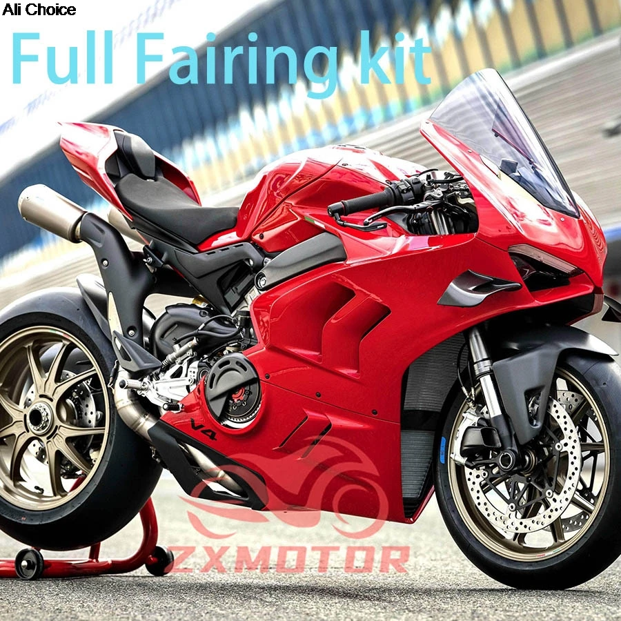 

Комплект обтекателей из АБС-пластика для DUCATI Panigale V4 2021 2022, комплект обтекателей для мотоцикла, литьевой кузов, полные детали V4S, красный