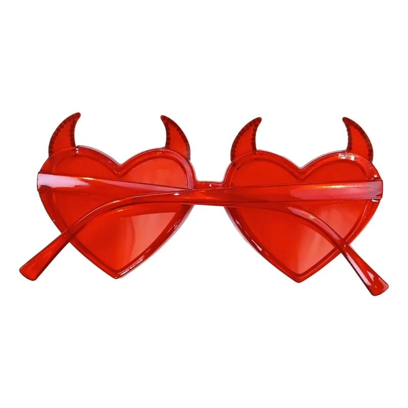 Sunglasses with Devil Horn Heart Halloween Carnival Lens Glasses for Teens